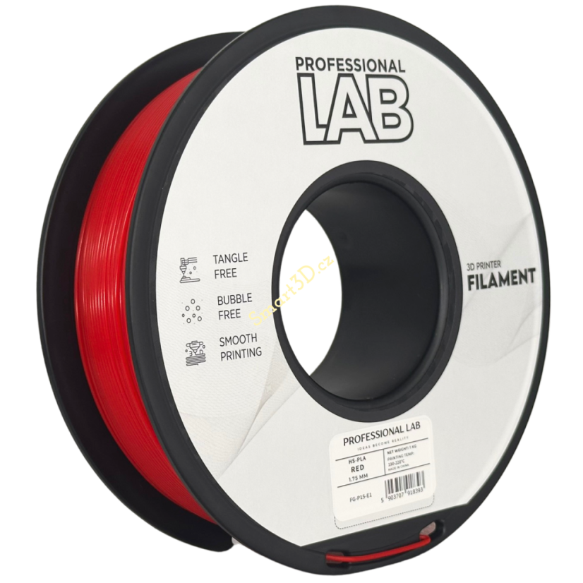 Filament PROFESSIONAL LAB / HS-PLA / ČERVENÁ / 1,75 mm / 1 kg