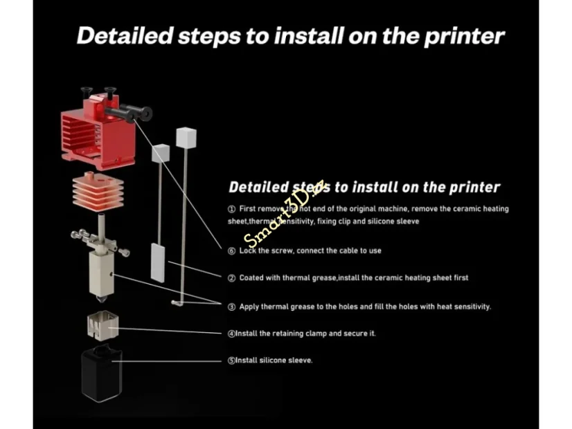 Hotend pro Bambulab s výměnnými tryskami TZ 3.0 - pro řadu X1