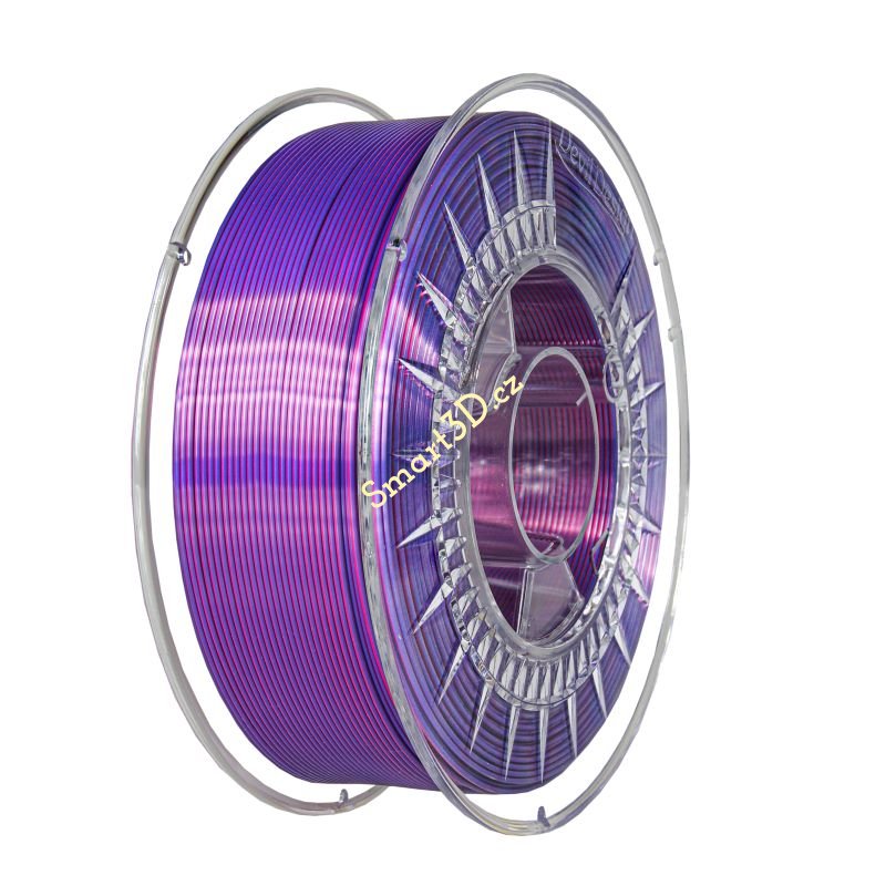 Filament DEVIL DESIGN / PLA SILK DUAL / PERLEŤOVO RUŽOVÁ + FIALOVÁ / 1,75 mm / 1 kg.
