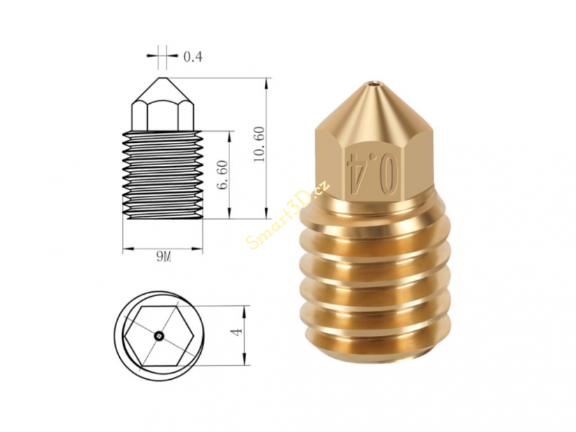 Vysokoprůtoková tryska 0,6mm pro BambuLab