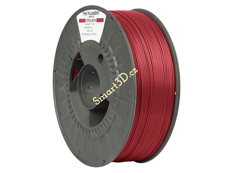 Filament TheFilament / TPU-87A / ČERVENÁ / 1,75 mm / 1 kg