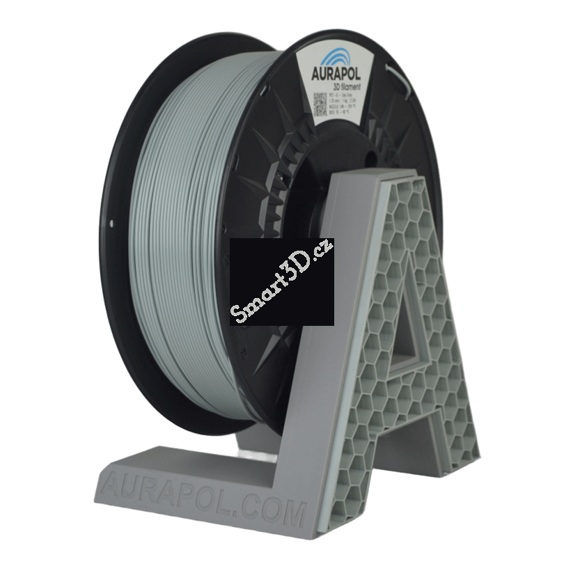 Filament AURAPOL / PETG / ŠEDÁ "SKY" / 1,75 mm / 1 kg.