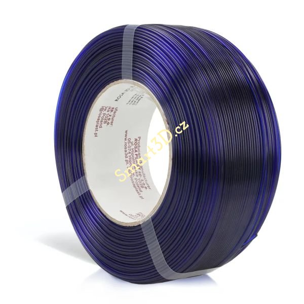 ReFill ROSA3D / PETG Standard HS / ULTRAMARÍNOVO MODRÁ TRANSPARENTNÁ / 1,75 mm / 1 kg