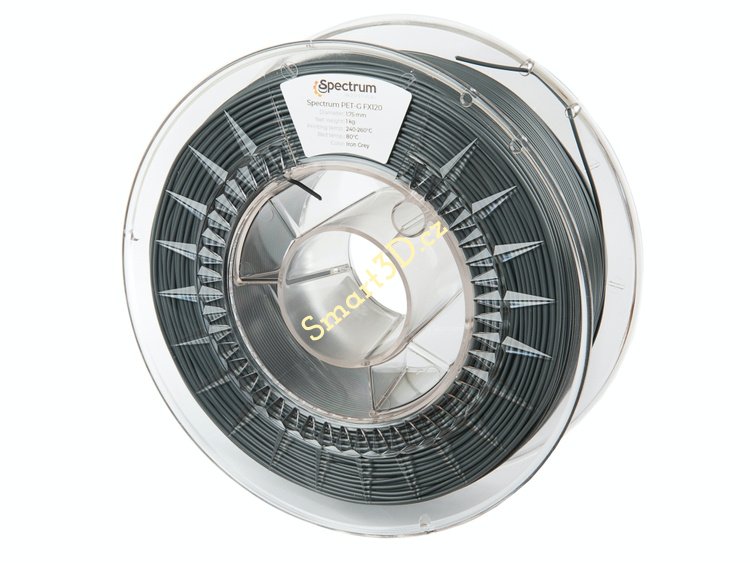 Filament SPECTRUM / PETG TECH / FX120 OCELOVĚ ŠEDÁ / 1,75 mm / 1 kg