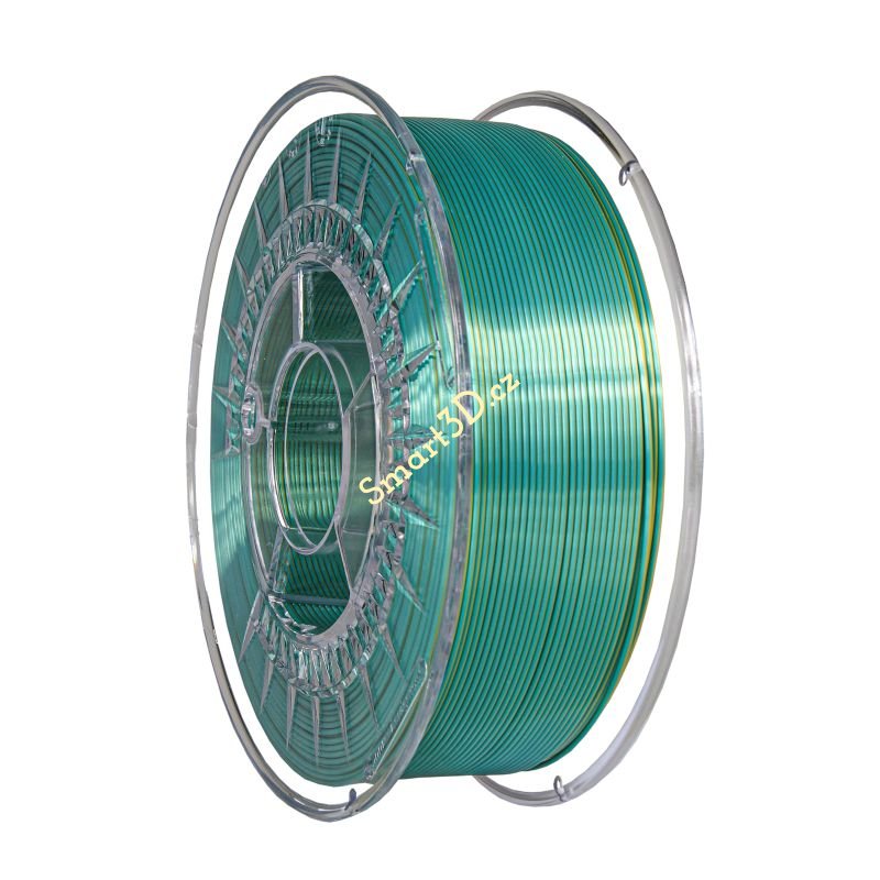 Filament DEVIL DESIGN / PLA SILK DUAL / STUDENO ZELENÁ + ZLATÁ / 1,75 mm / 1 kg.