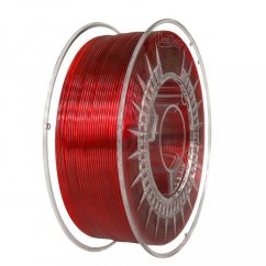 Filament DEVIL DESIGN / PETG / RUBY RED TRANSPARENT / 1,75 mm / 1 kg.