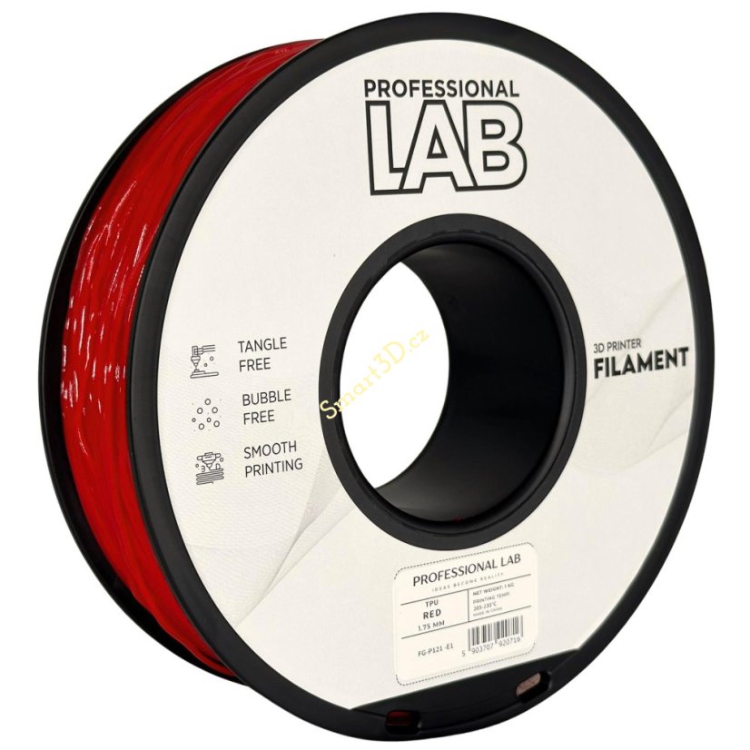 Filament PROFESSIONAL LAB / TPU / ČERVENÁ / 1,75 mm / 1 kg