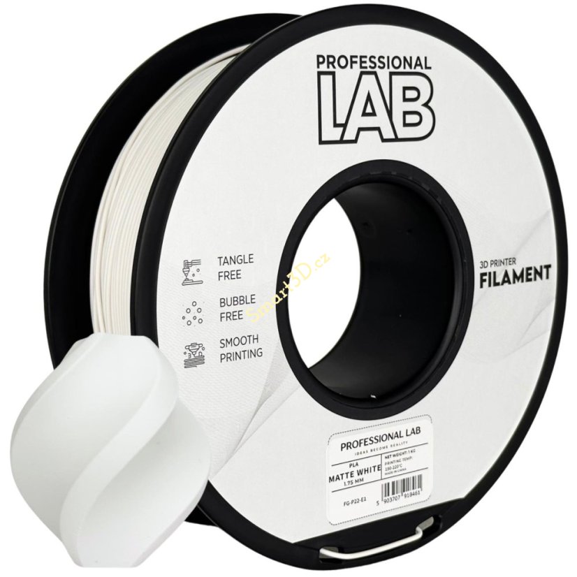 Filament Professional LAB / PLA MATTE / BIELA / 1,75 mm / 1 kg Filament Professional LAB / PLA MATTE / BIELA / 1,75 mm / 1 kg
