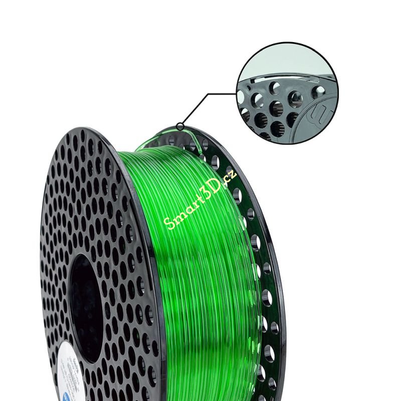 Filament AzureFilm / PETG / ZELENÁ TRANSPARENTNÍ / 1,75 mm / 1 kg.
