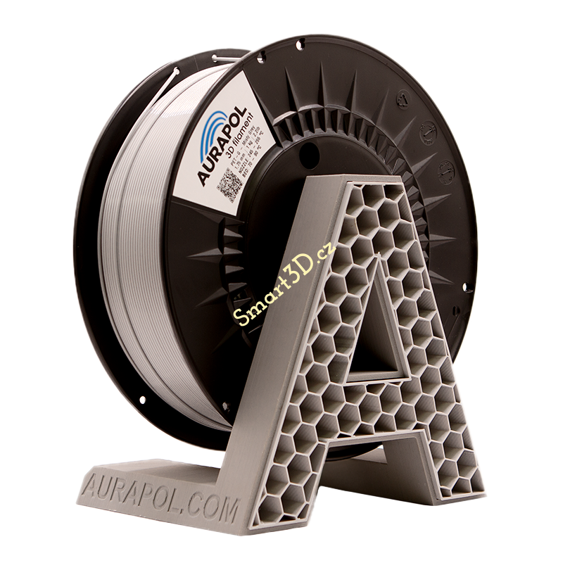 Filament AURAPOL / PETG / MISTY GREY / 1,75 mm / 1 kg.