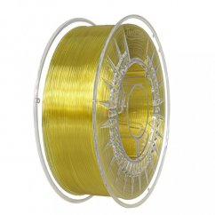Filament DEVIL DESIGN / PETG / JASNĚ ŽLUTÁ TRANSPARENTNÍ / 1,75 mm / 1 kg.