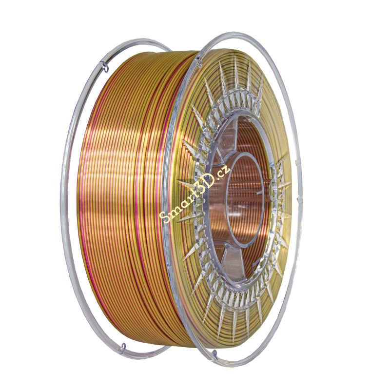 Filament DEVIL DESIGN / PLA SILK DUAL / PERLEŤOVO RUŽOVÁ + ZLATÁ / 1,75 mm / 1 kg.