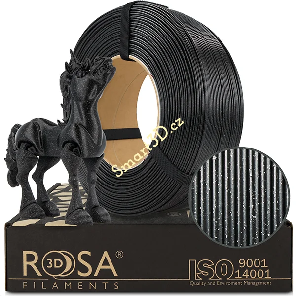 ReFill ROSA3D / PLA GALAXY / ČERNÁ / 1,75 mm / 1 kg