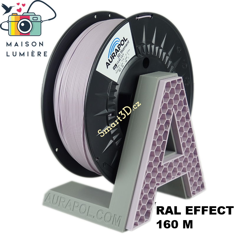 Filament AURAPOL / PLA / LILAC LILY / 1,75 mm / 1 kg.
