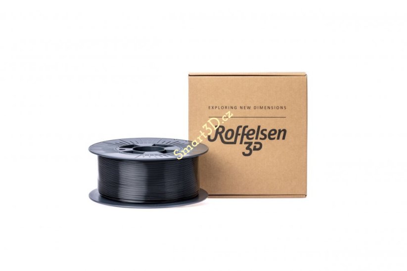 Filament Roffelsen3D / PETG / ČIERNA / 1,75 mm / 1 kg