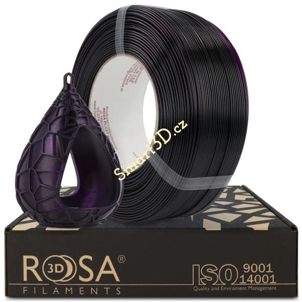 ReFill ROSA3D / PETG Standard HS / TEMNO FIALOVÁ TRANSPARENTNÁ / 1,75 mm / 1 kg