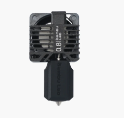 Complete hotend assembly with hardened steel nozzle 0,8 mm - P1