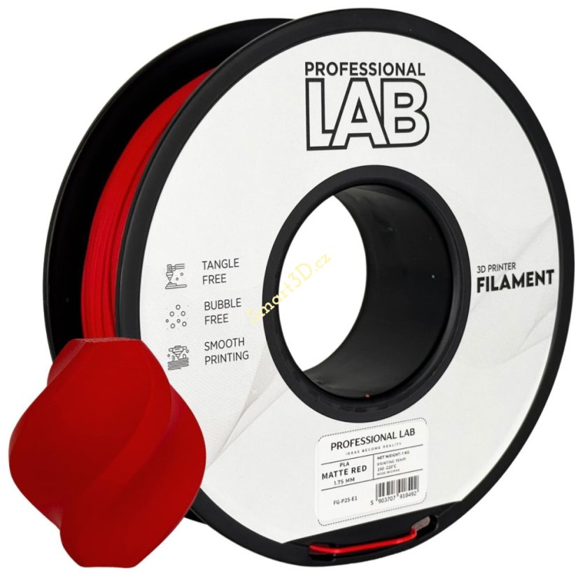 Filament Professional LAB / PLA MATTE / ČERVENÁ / 1,75 mm / 1 kg