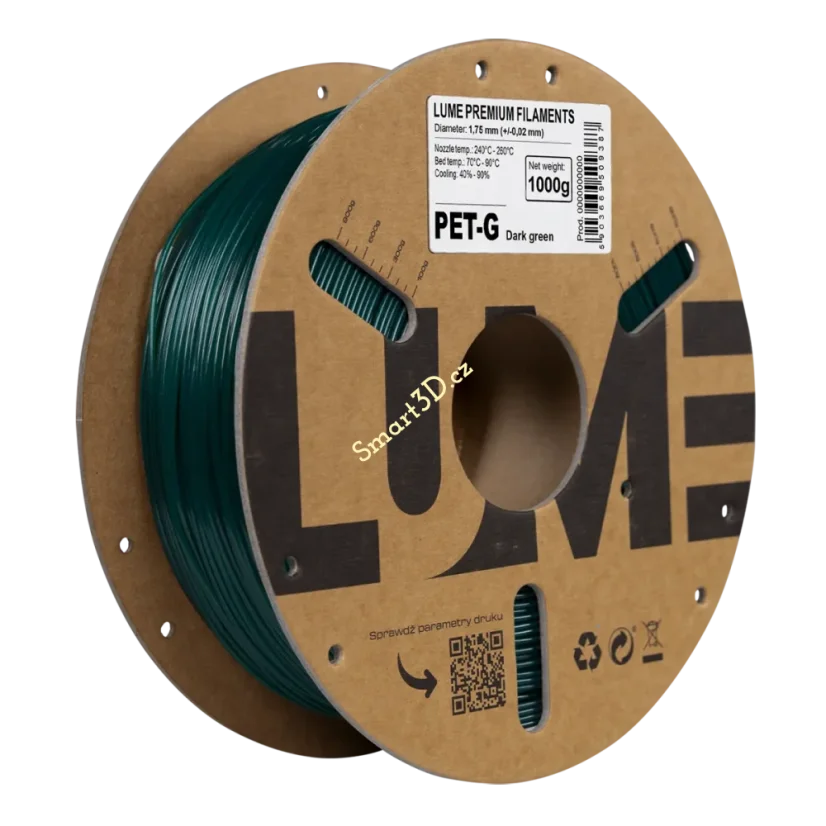 Filament LUME / PETG / TMAVĚ ZELENÁ / 1,75 mm / 1 kg
