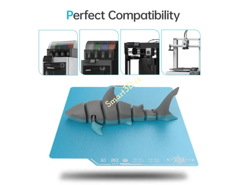 BIQU Panda CryoGrip FROSTBITE - tisková podložka pro Bambulab A1/P1/X1 - hrubá textura