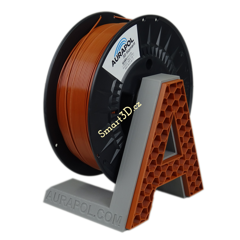 Filament AURAPOL / PETG / HNĚDÁ / 1,75 mm / 1 kg.