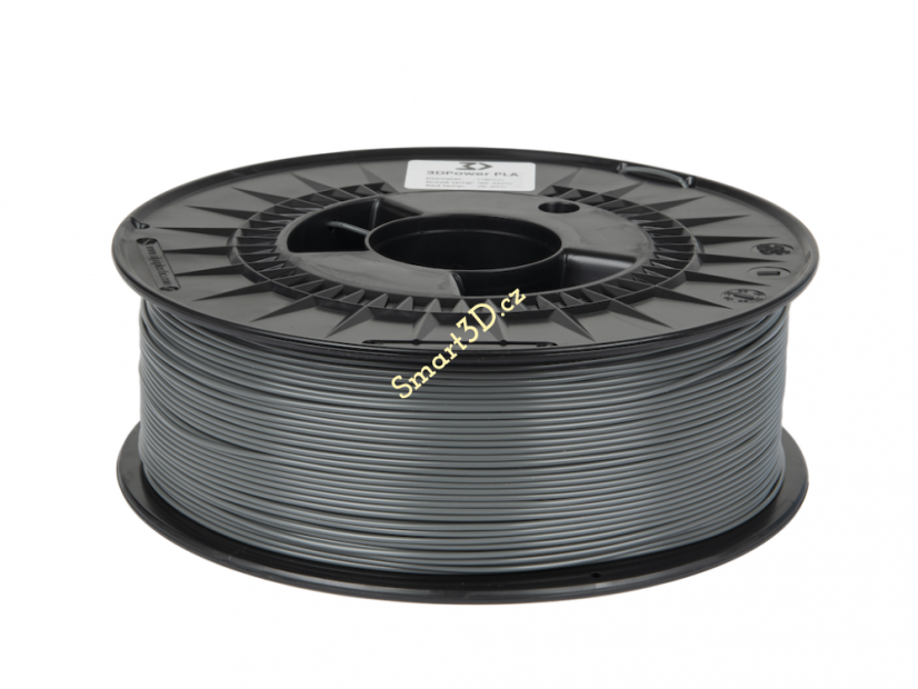 Filament 3D POWER / Basic PLA / SIVÁ / 1,75 mm / 1 kg.