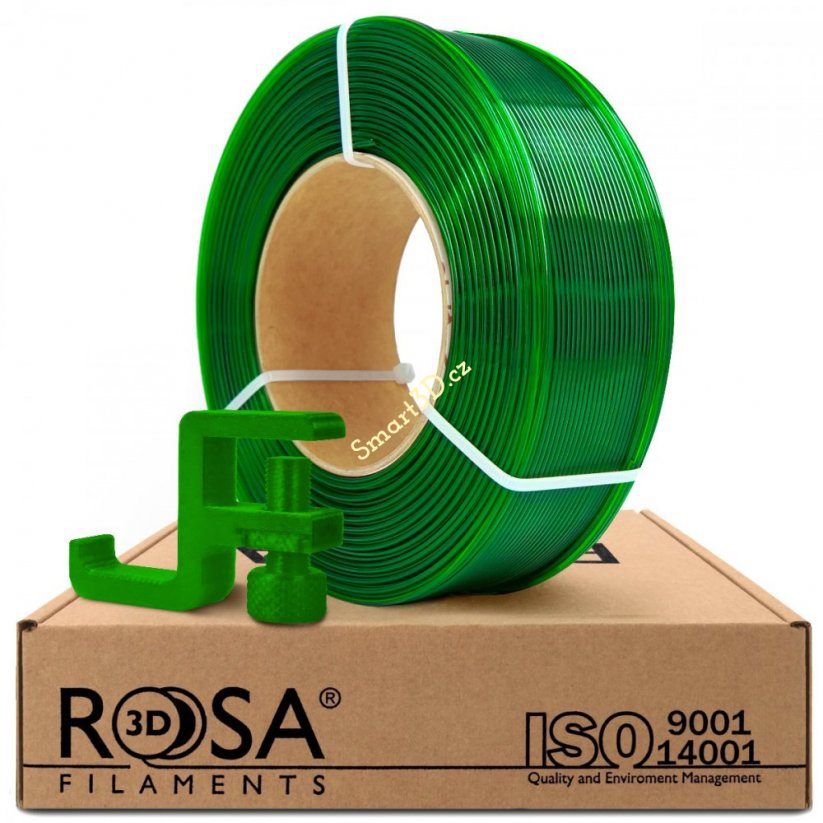 ReFill ROSA3D / PCTG / ZELENÁ TRANSPARENTNÁ / 1,75 mm / 1 kg