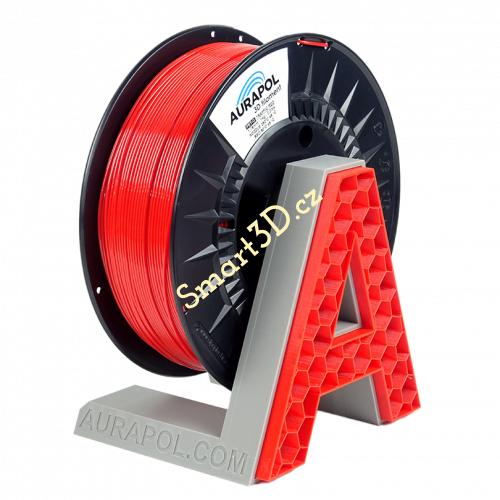 Filament AURAPOL / PETG / ČERVENÁ / 1,75 mm / 1 kg.