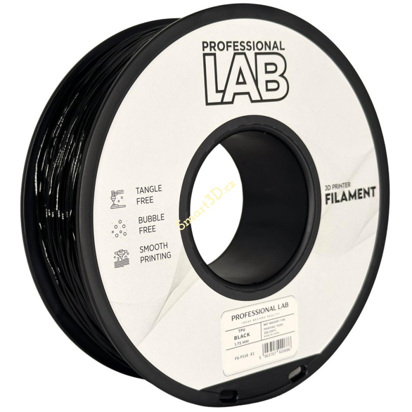 Filament PROFESSIONAL LAB / TPU / BLACK / 1,75 mm / 1 kg