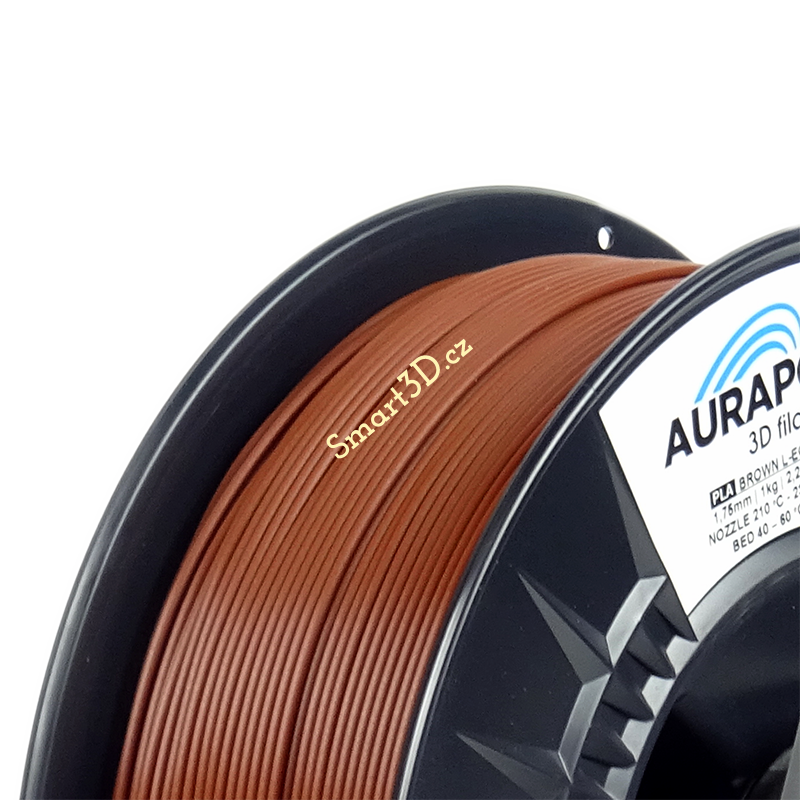 Filament AURAPOL / PLA / HNĚDÁ L-EGO / 1,75 mm / 1 kg.