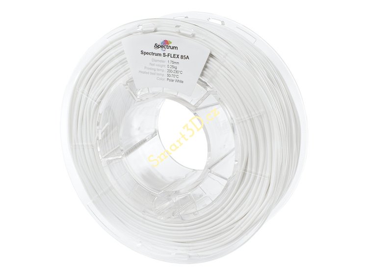 Filament SPECTRUM / S-FLEX 85A / BÍLÁ "POLAR" / 1,75 mm / 0,25 kg