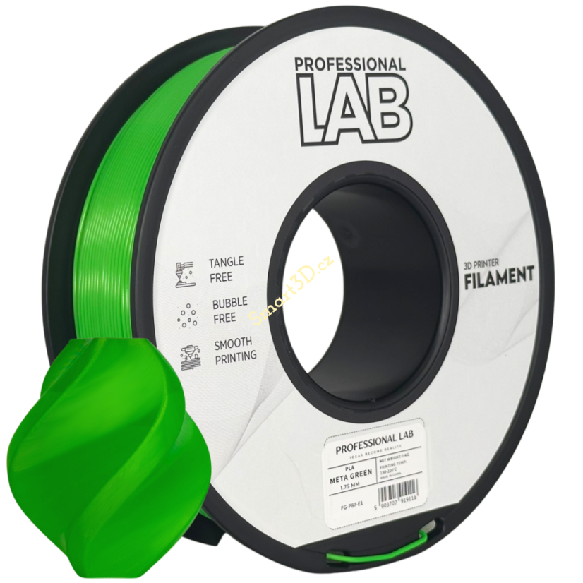 Filament PROFESSIONAL LAB / PLA META / GREEN / 1,75 mm / 1 kg