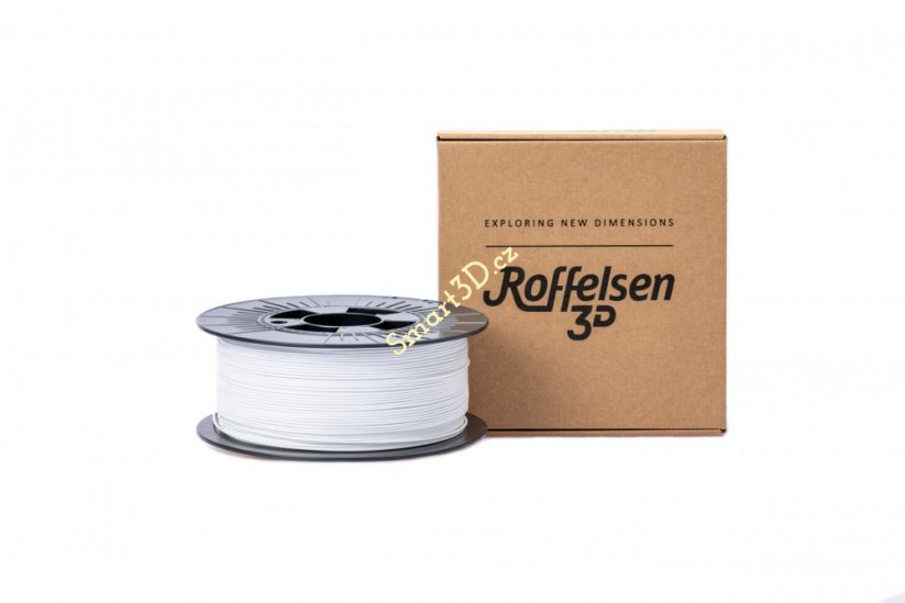Filament Roffelsen3D / PETG / BÍLÁ / 1,75 mm / 1 kg