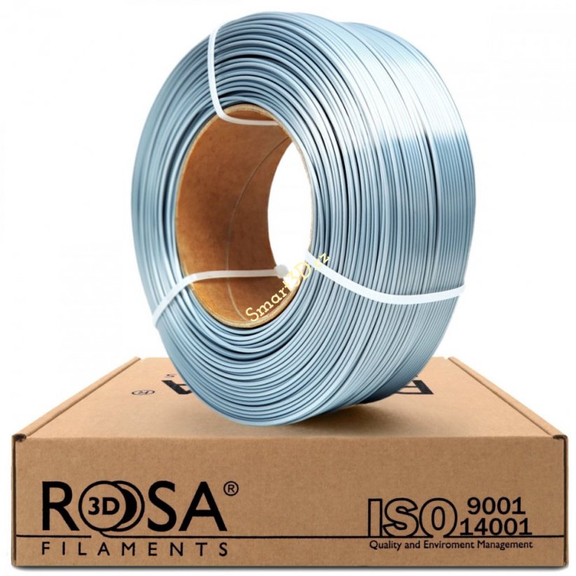 ReFill ROSA3D / PLA SILK / STRIEBORNÁ / 1,75 mm / 1 kg