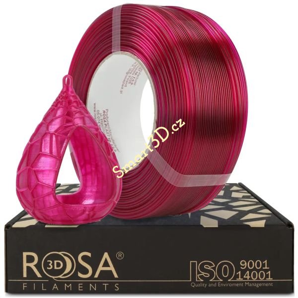 ReFill ROSA3D / PETG Standard HS / RUŽOVÁ TRANSPARENTNÁ / 1,75 mm / 1 kg