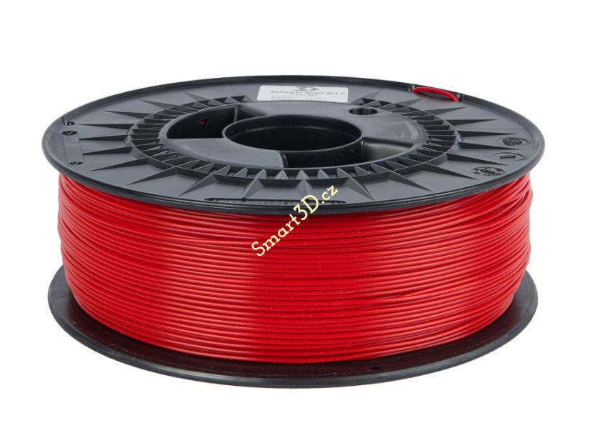 Filament 3D POWER / Basic PETG / ČERVENÁ "FLAME" / 1,75 mm / 1 kg.