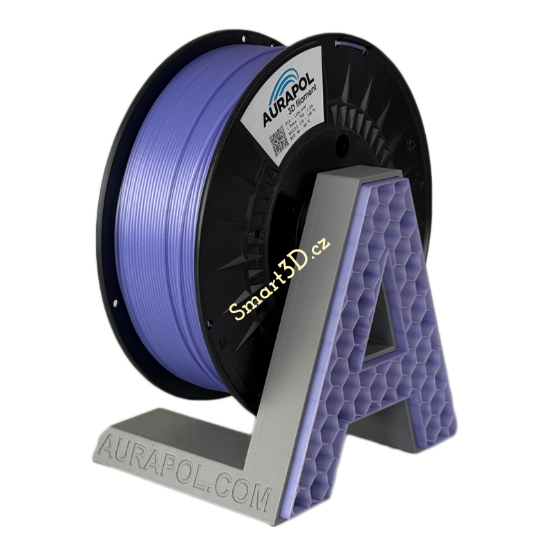 Filament AURAPOL / PLA / LILAC MIST ČÁSTEČNĚ TRANSPARENTNÍ / 1,75 mm / 1 kg.