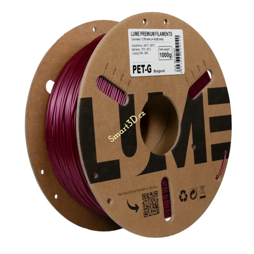 Filament LUME / PETG / BURGUNDY / 1,75 mm / 1 kg