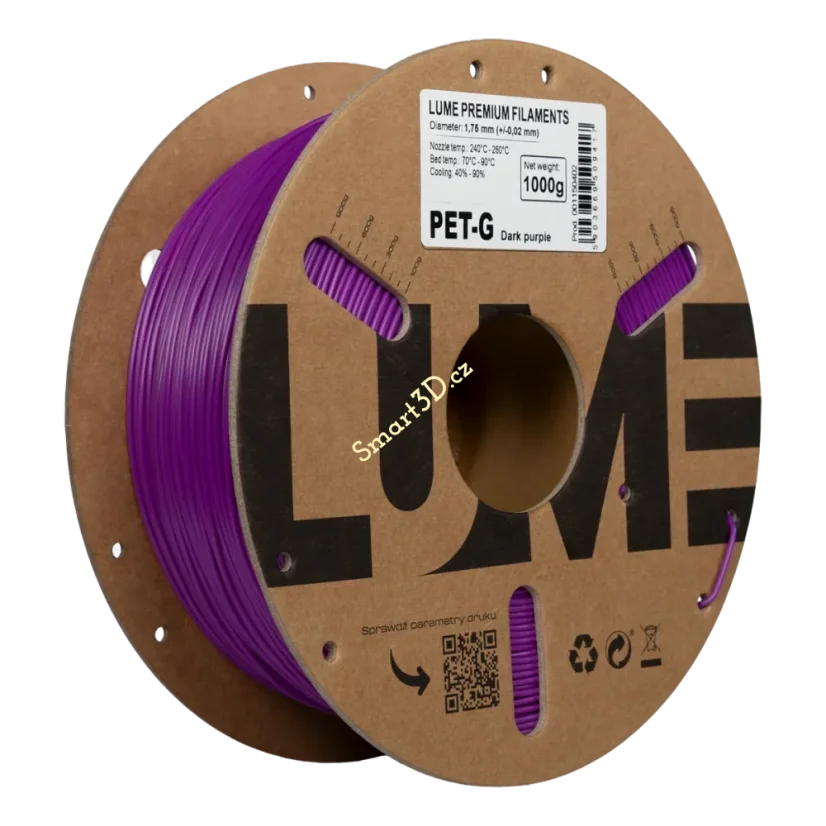 Filament LUME / PETG / TMAVĚ FIALOVÁ / 1,75 mm / 1 kg