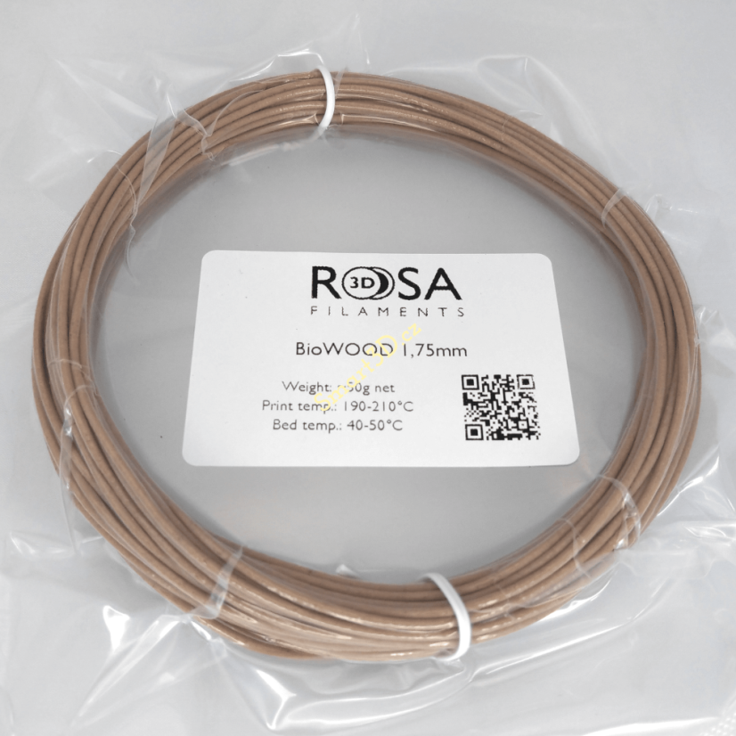 Filament ROSA3D / BioWOOD / 1,75 mm / 50g - VZORČEK
