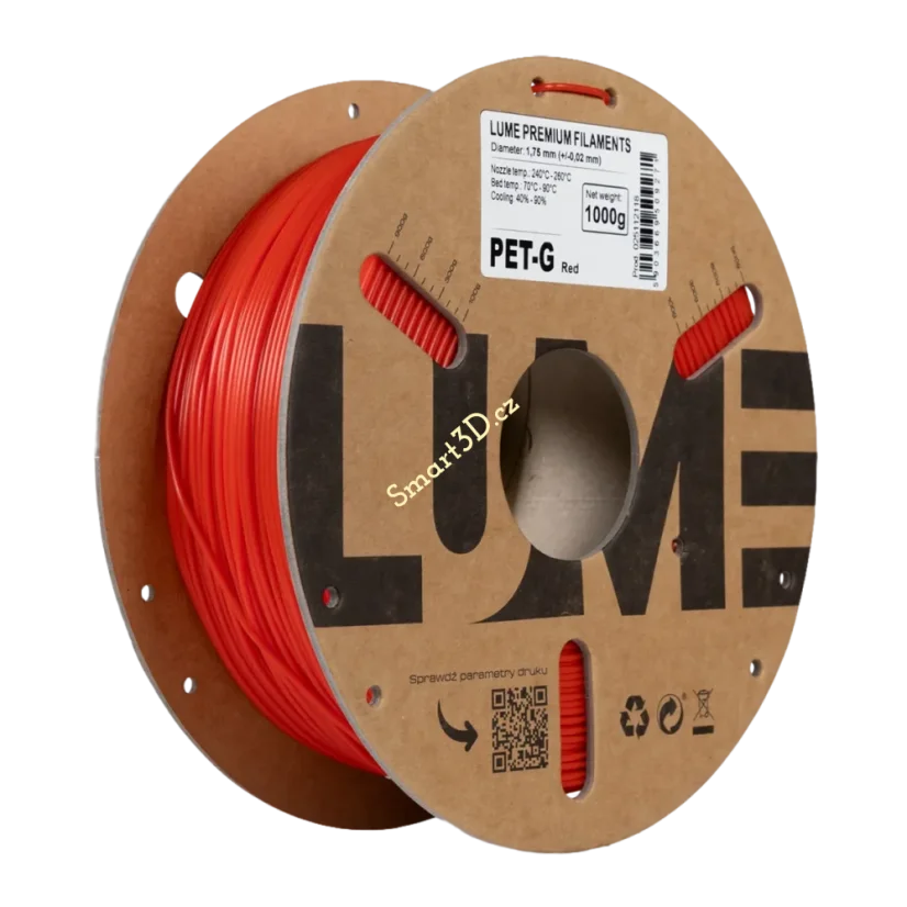 Filament LUME / PETG / RED / 1,75 mm / 1 kg