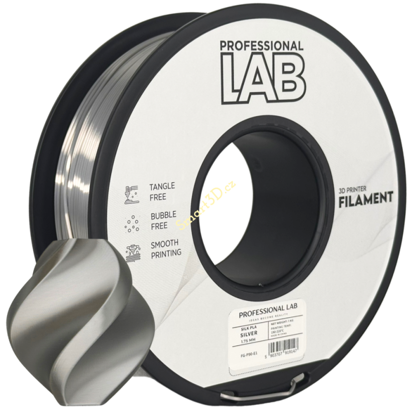 Filament Professional LAB / PLA SILK / STRIEBORNÁ / 1,75 mm / 1 kg