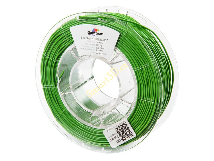 Filament SPECTRUM / S-FLEX 85A / ZELENÁ "LIME" / 1,75 mm / 0,25 kg