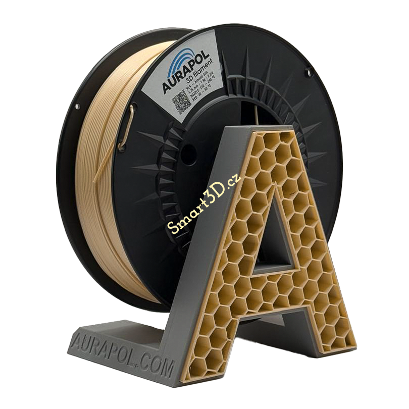 Filament AURAPOL / PLA / ALMOND SILK / 1,75 mm / 1 kg.