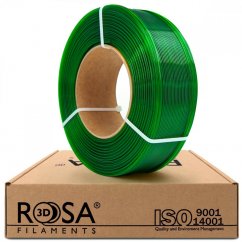 ReFill ROSA3D / PETG Standard / SVETLO ZELENÁ TRANSPARENTNÁ / 1,75 mm / 1 kg