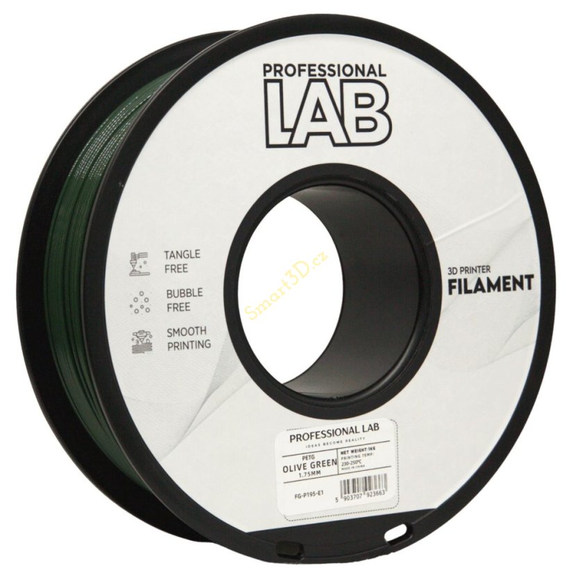 Filament Professional LAB / PETG / OLIVOVO ZELENÁ / 1,75 mm / 1 kg Filament Professional LAB / PETG / OLIVOVO ZELENÁ / 1,75 mm / 1 kg