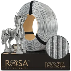 ReFill ROSA3D / PLA GALAXY / STRIEBORNÁ "BRILLANT"/ 1,75 mm / 1 kg