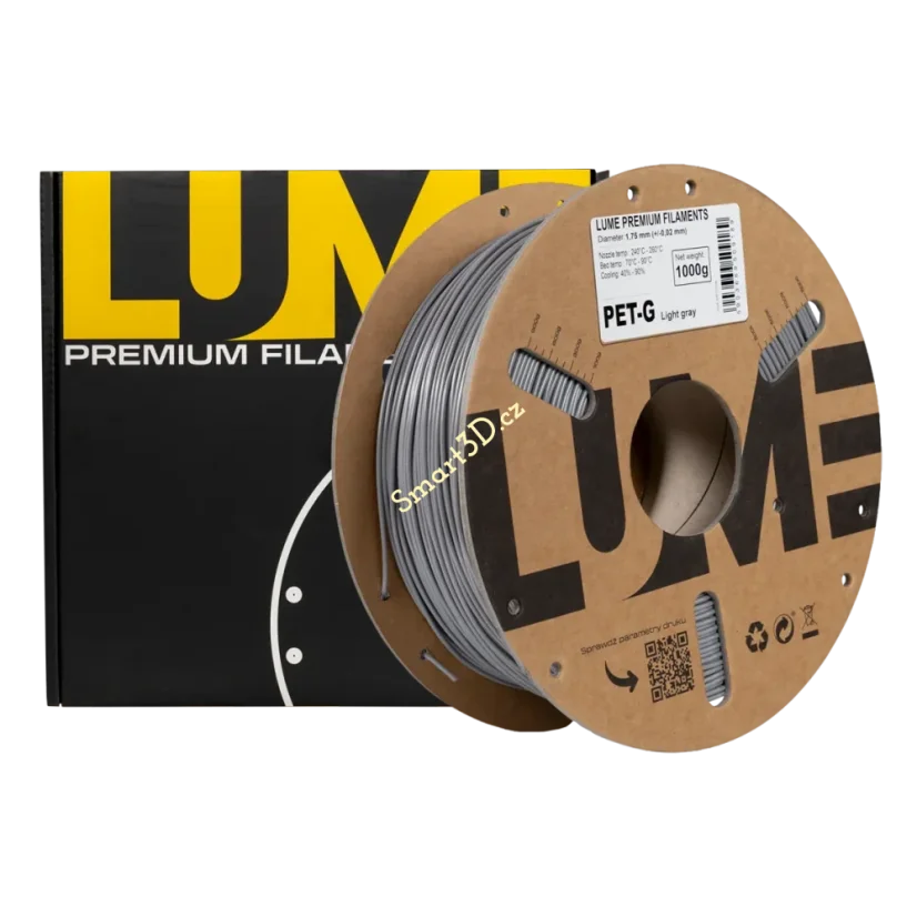 Filament LUME / PETG / LIGHT GRAY / 1,75 mm / 1 kg