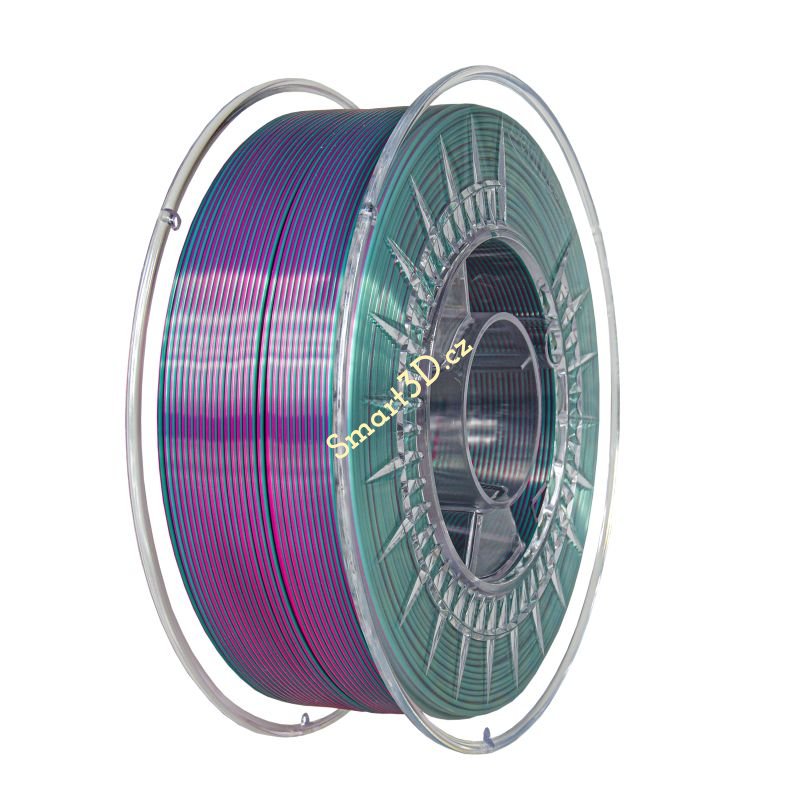 Filament DEVIL DESIGN / PLA SILK DUAL / PERLEŤOVO RUŽOVÁ + STUDENO ZELENÁ / 1,75 mm / 1 kg.