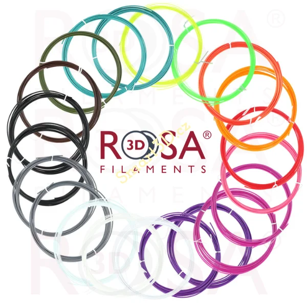3D PEN PACK ROSA3D / PLA / MIX COLOURS / 1,75 mm / 22 x 5m